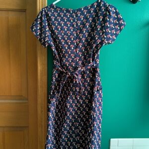 Elegant Navy Mushroom Dress